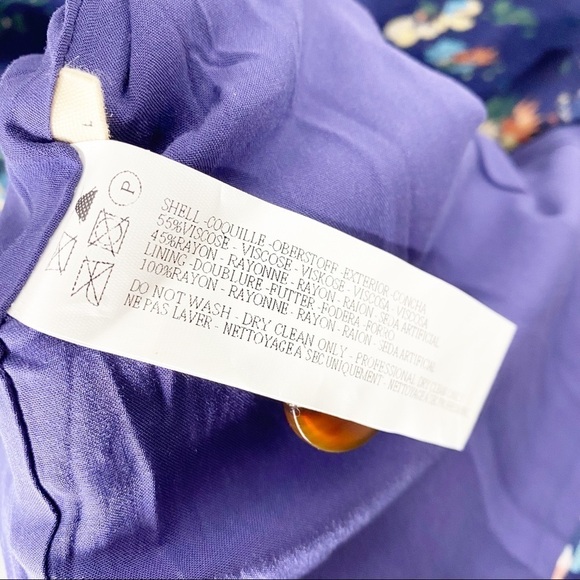 Capulet Navy Mae Floral Button Down Dress NWT L - Picture 8 of 8